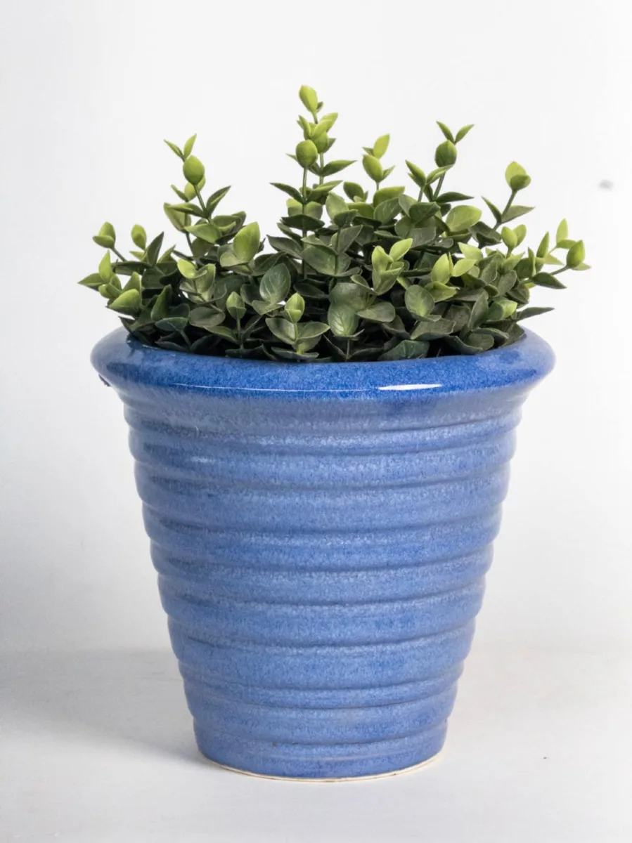 Classic Ceramic Planter — 7" Dia × 7.5" Height — Primary View