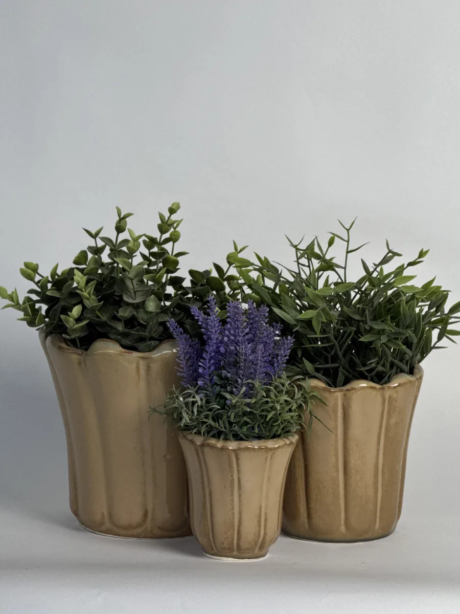 Classic Ceramic Planter — 6" Dia × 5.5" Height — Primary View