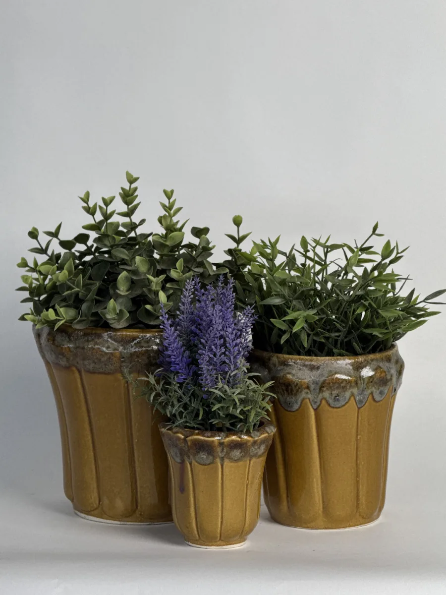 Classic Ceramic Planter — 6" Dia × 5.5" Height — Primary View
