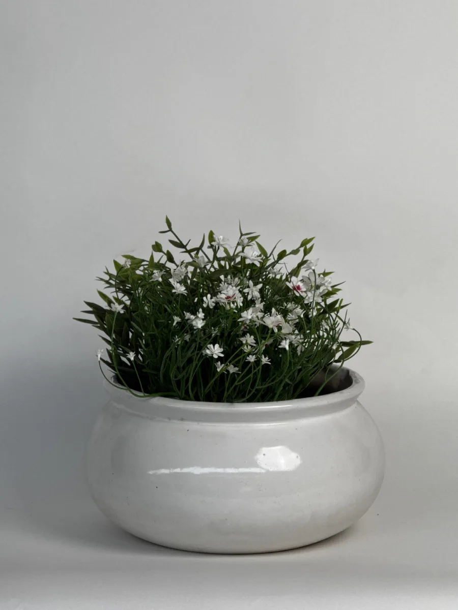 Classic Ceramic Planter — 6" Dia × 9" Height — Primary View