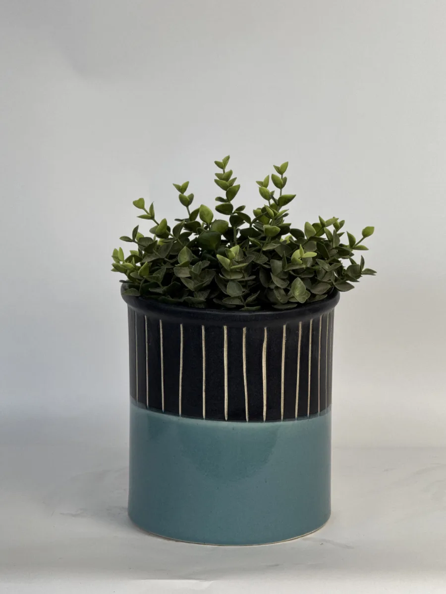 Classic Ceramic Planter — 6" Dia × 9" Height — Primary View