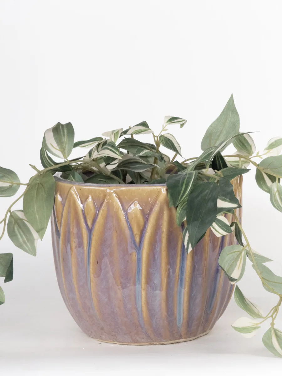 Classic Ceramic Planter — 10" Dia × 14" Height — Primary View