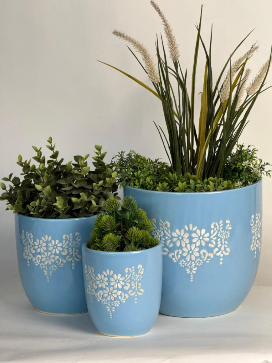 Classic Ceramic Planter — 9" Dia × 7" Height — Primary View