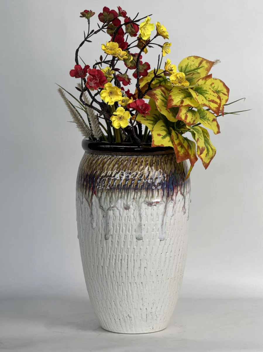 Classic Ceramic Planter — 8" Dia × 10" Height — Primary View