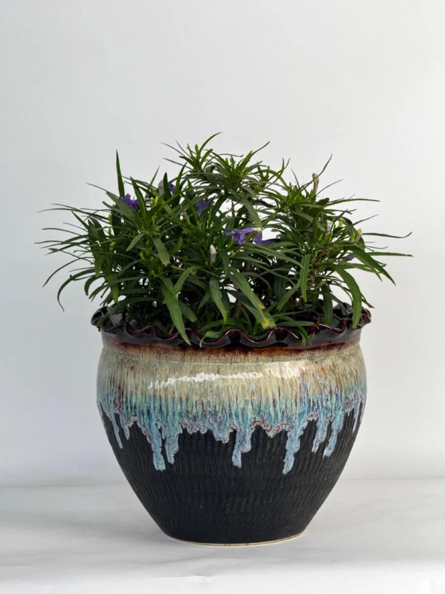 Classic Ceramic Planter — 7" Dia × 13" Height — Primary View