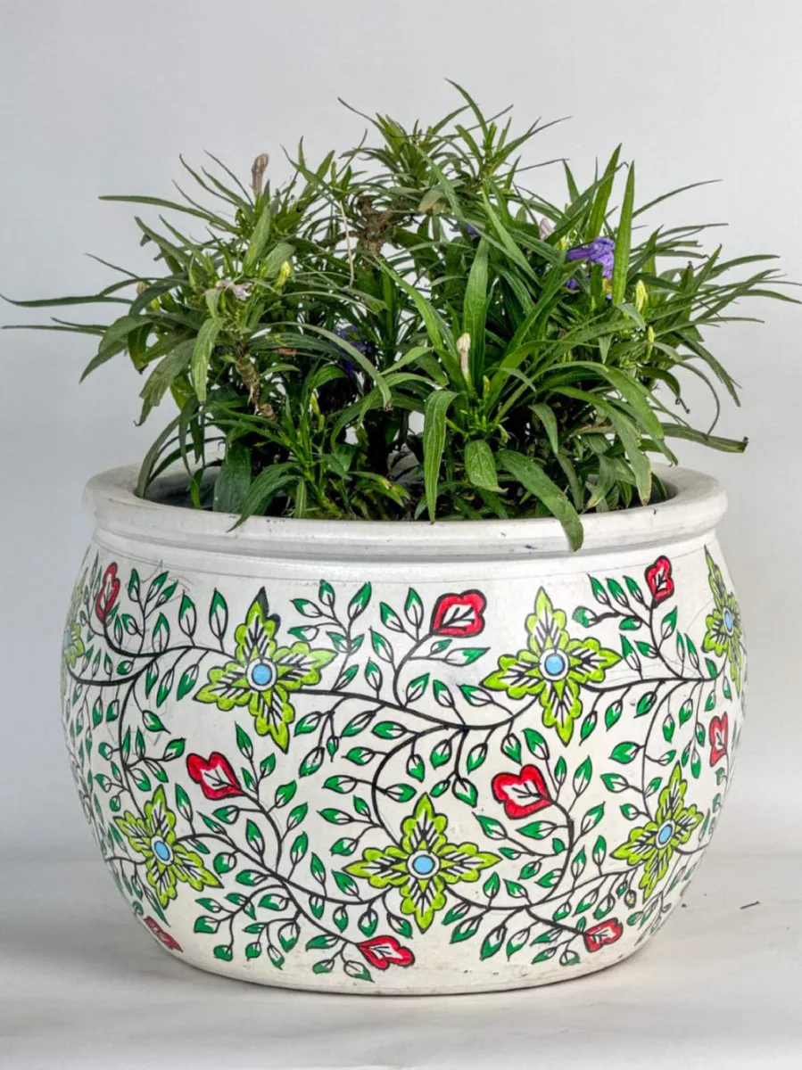 Classic Ceramic Planter — 10" Dia × 11" Height — Primary View