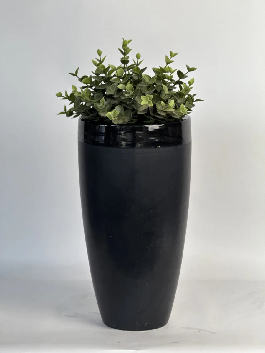 Classic Ceramic Planter — 9" Dia × 13" Height — Primary View