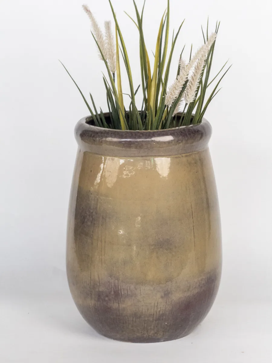 Classic Ceramic Planter — 8" Dia × 12.5" Height — Primary View