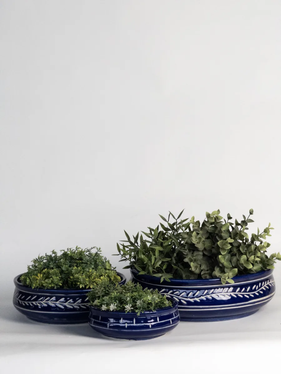 Classic Ceramic Planter — 13" Dia × 12.5" Height — Primary View