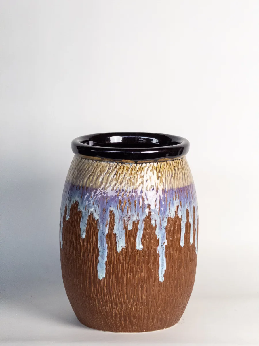Classic Ceramic Planter — 14" Dia × 6.5" Height — Primary View