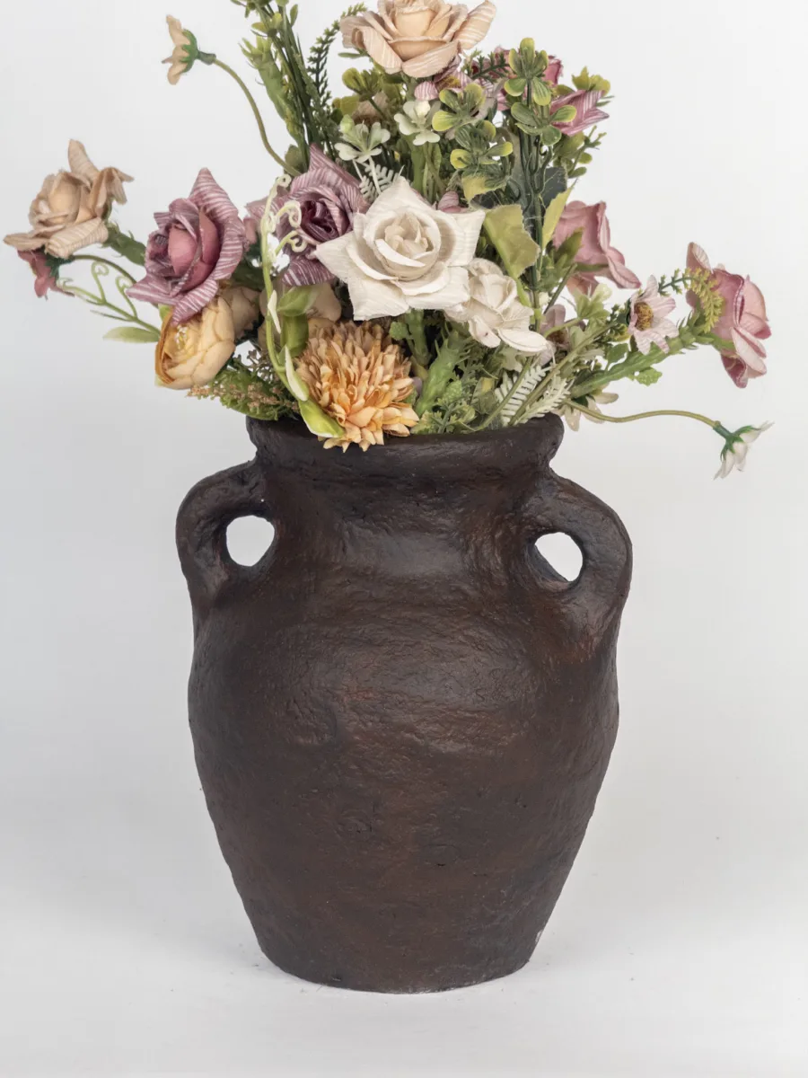 Classic Ceramic Planter — 12" Dia × 17" Height — Primary View