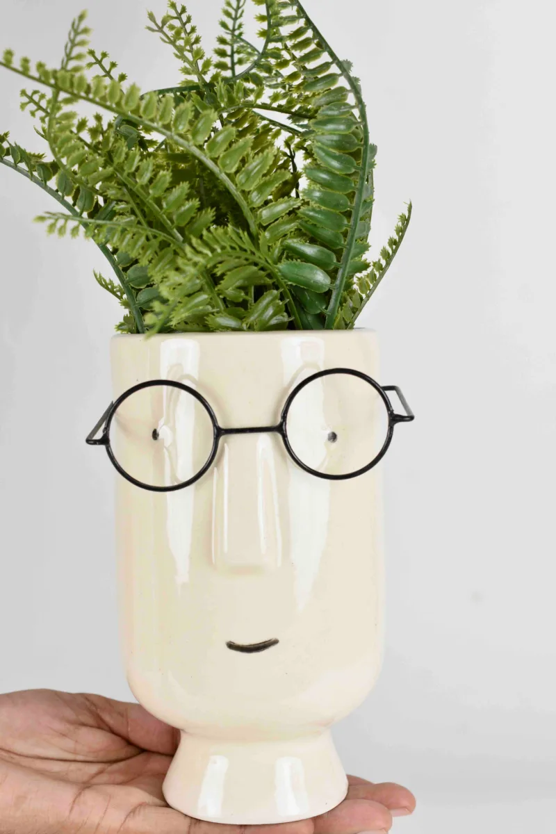 Classic Ceramic Planter — 6" Dia × 5.5" Height — Primary View
