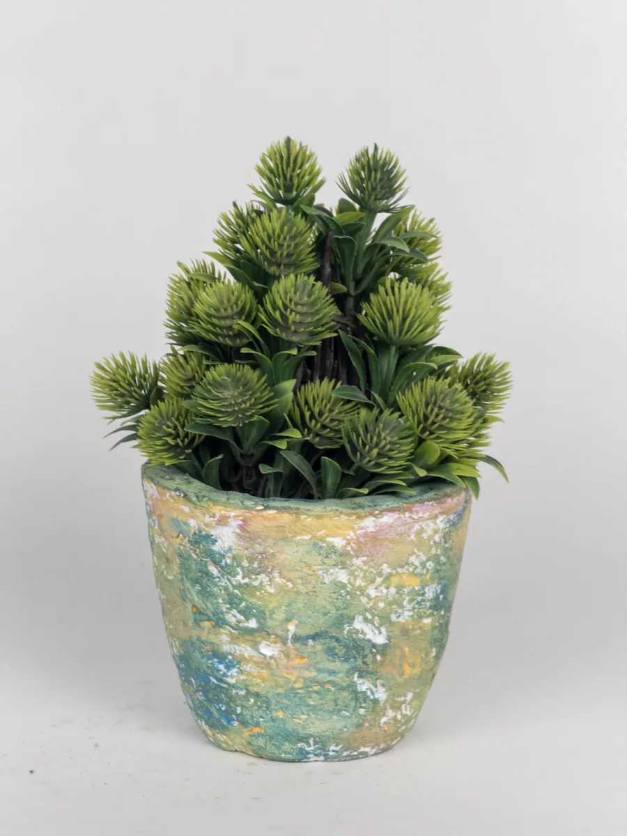 Classic Ceramic Planter — 6" Dia × 5.5" Height — Primary View