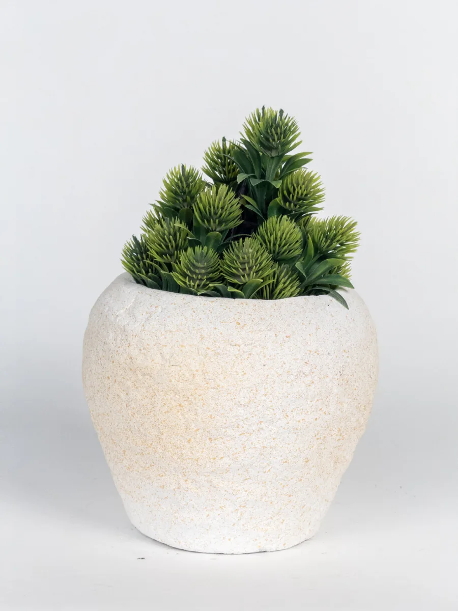 Classic Ceramic Planter — 6" Dia × 5.5" Height — Primary View