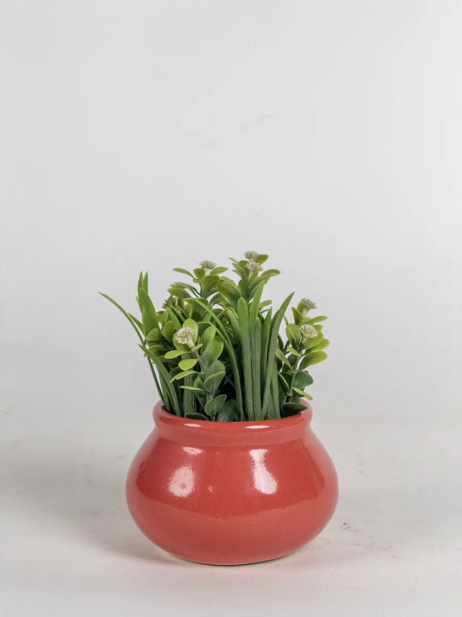 Classic Ceramic Planter — 5" Dia × 7.5" Height — Primary View