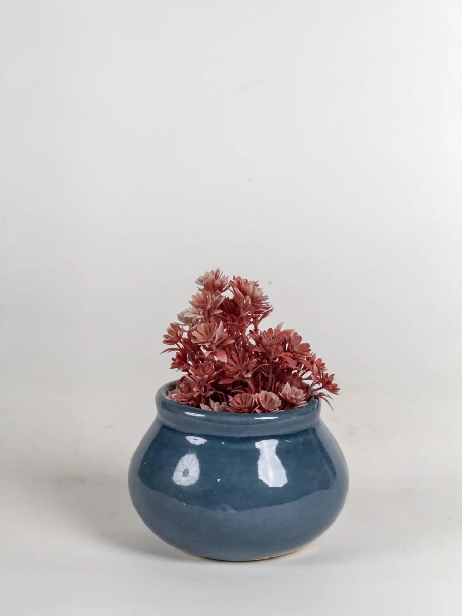 Classic Ceramic Planter — 8.5" Dia × 3.5" Height — Primary View