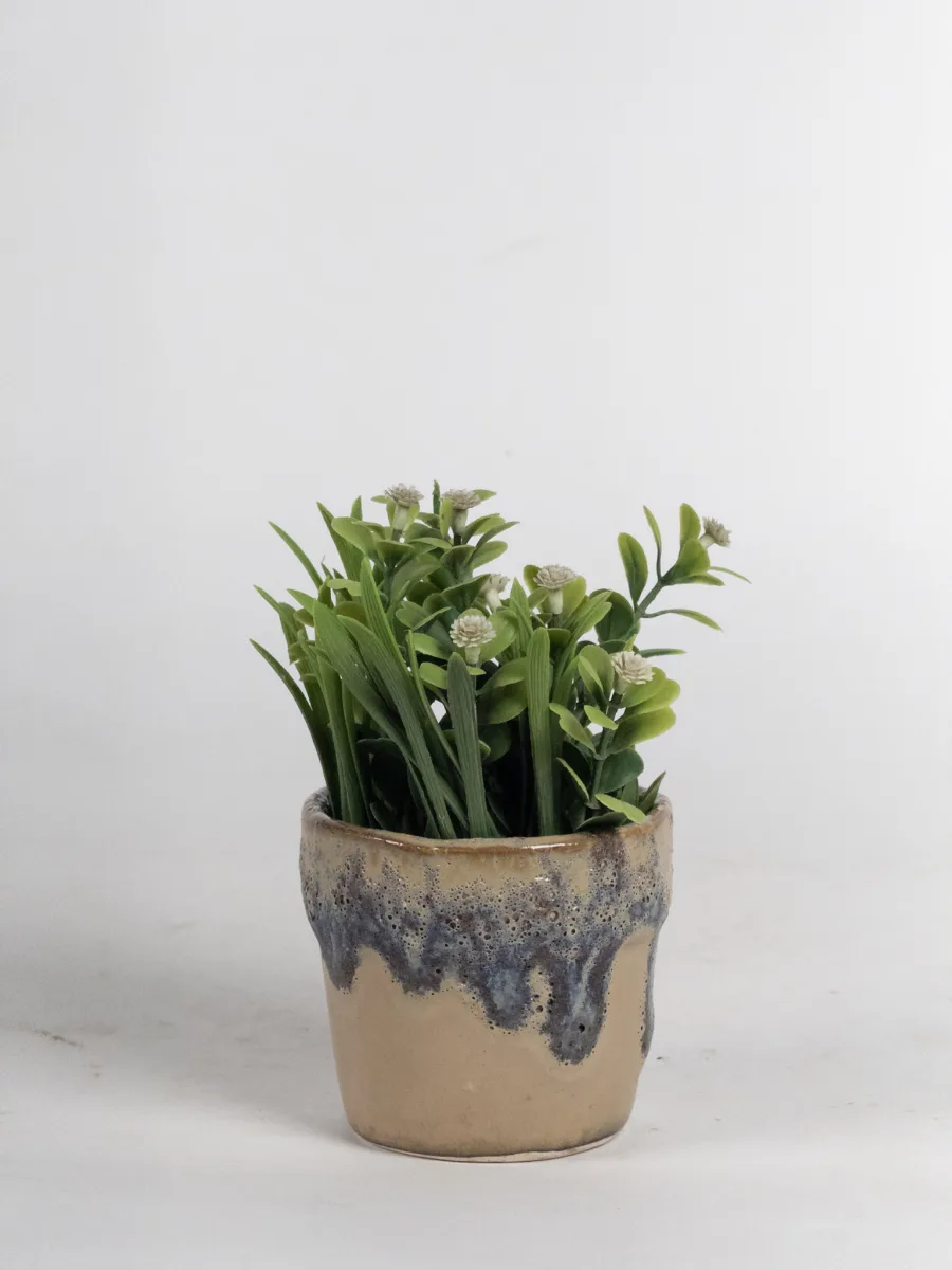 Classic Ceramic Planter — 3" Dia × 2.5" Height — Primary View