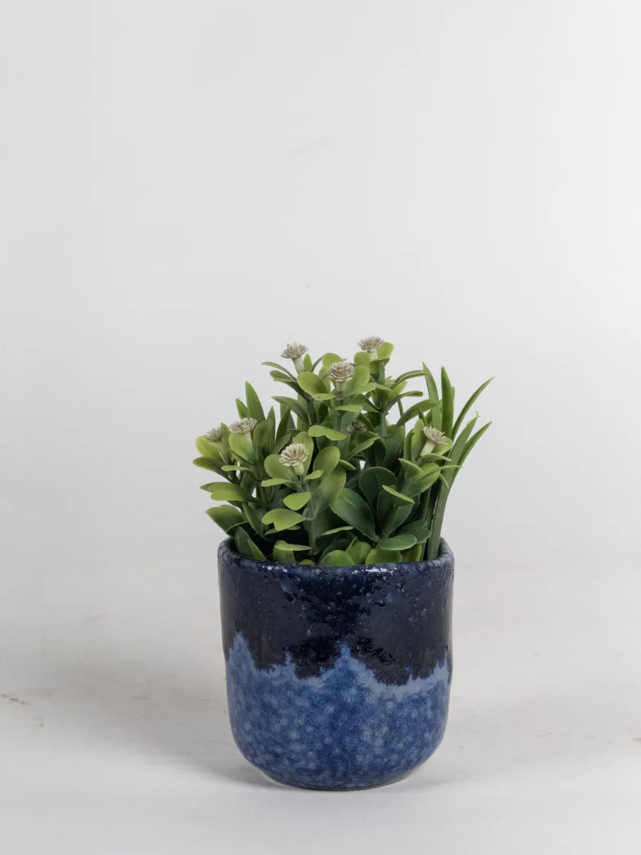 Classic Ceramic Planter — 3" Dia × 2.5" Height — Primary View
