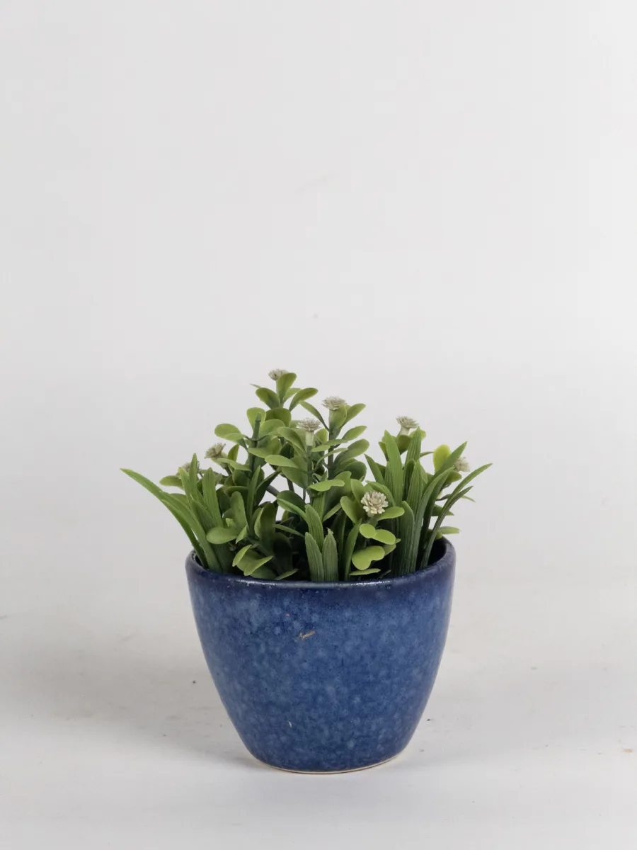 Classic Ceramic Planter — 3" Dia × 2.5" Height — Primary View