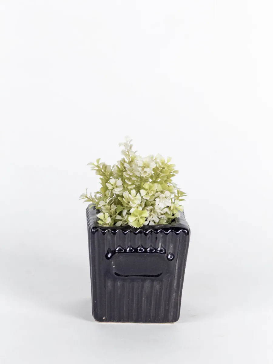 Classic Ceramic Planter — 3" Dia × 2.5" Height — Primary View