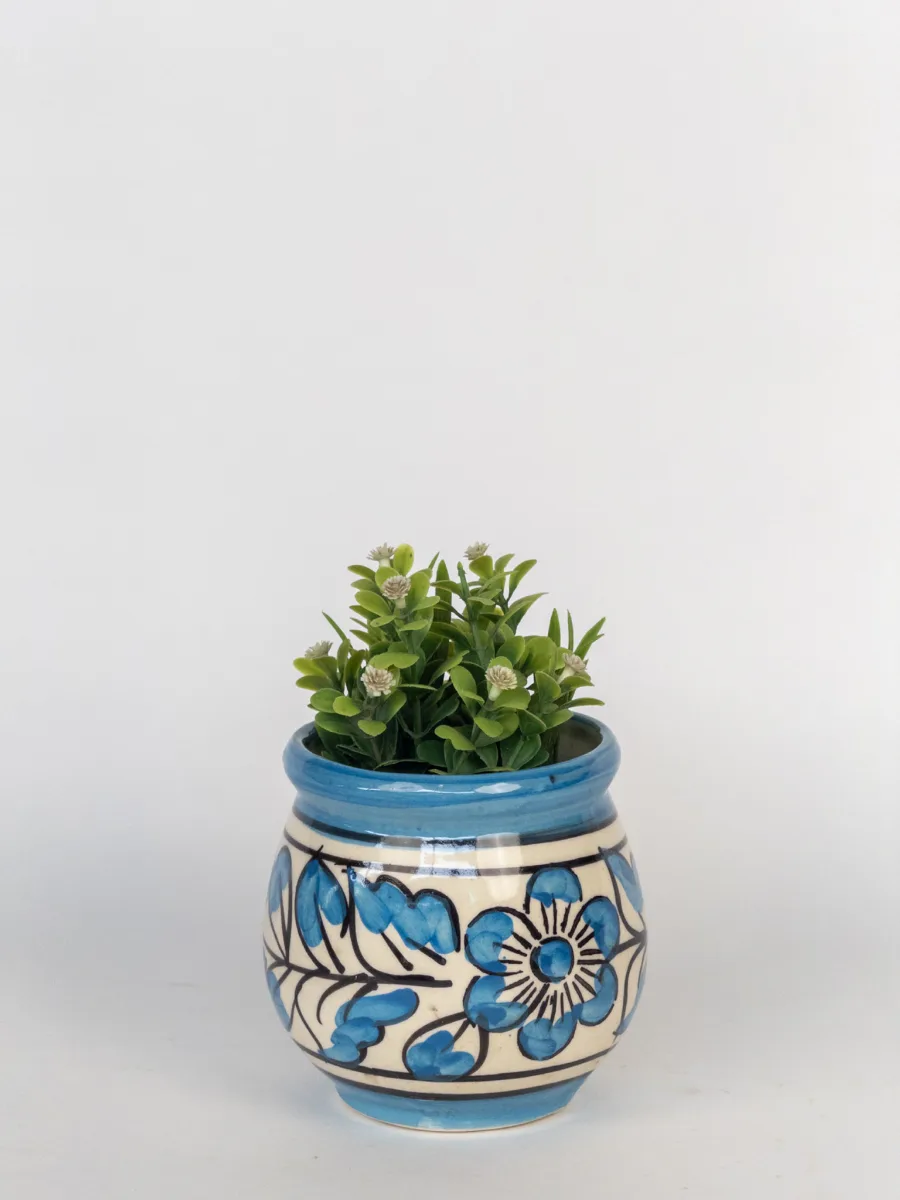 Classic Ceramic Planter — 4" Dia × 4" Height — Primary View
