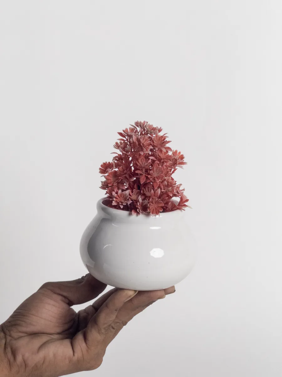 Classic Ceramic Planter — 3" Dia × 3" Height — Primary View