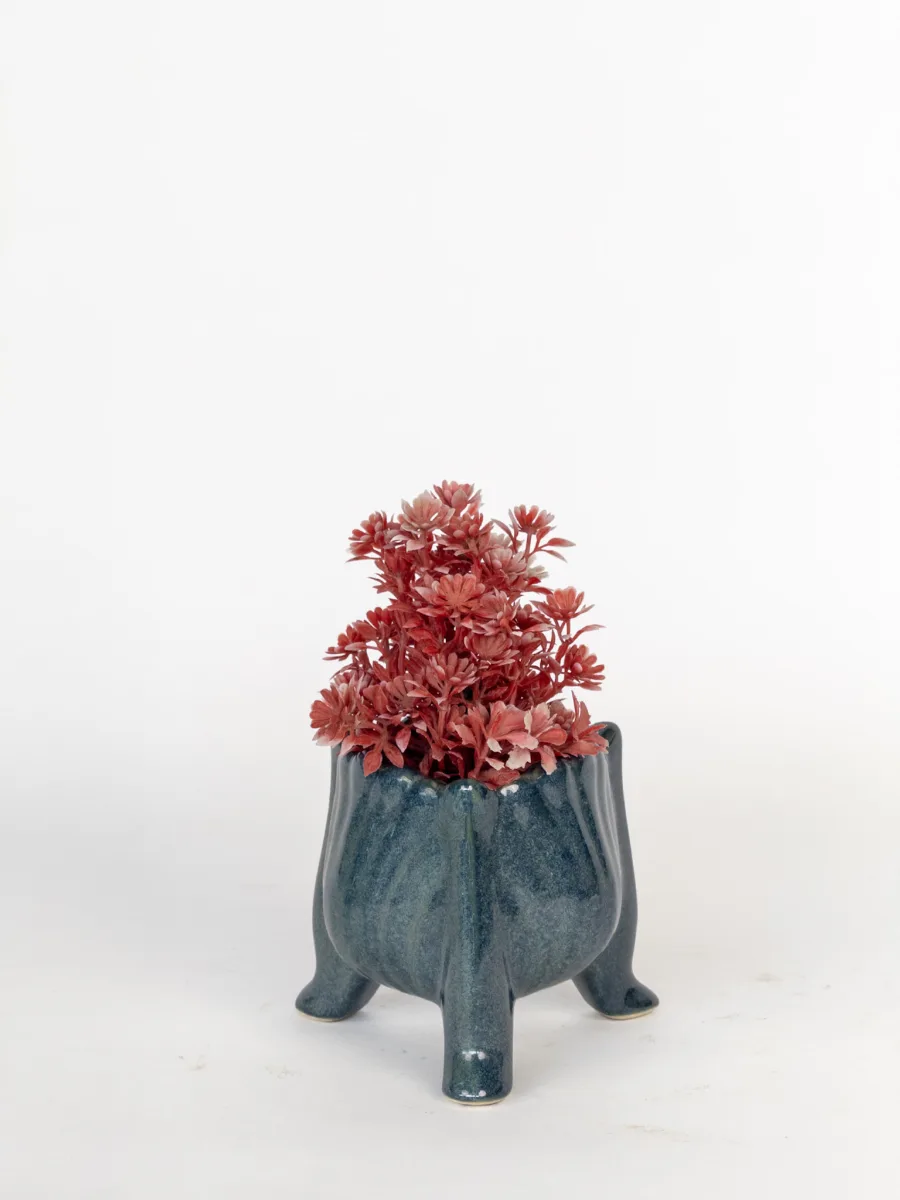 Classic Ceramic Planter — 4" Dia × 2.5" Height — Primary View