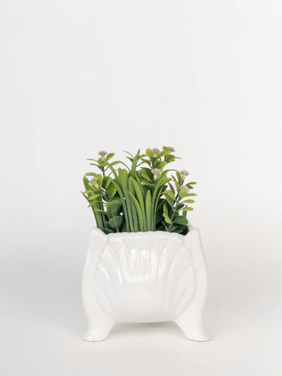 Classic Ceramic Planter — 4" Dia × 4" Height — Primary View