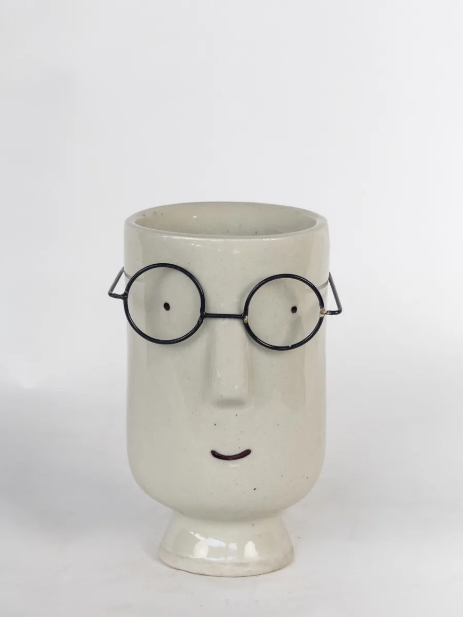 Classic Ceramic Planter — 4" Dia × 2.5" Height — Primary View