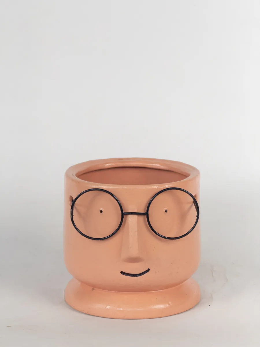 Classic Ceramic Planter — 4" Dia × 2.5" Height — Primary View