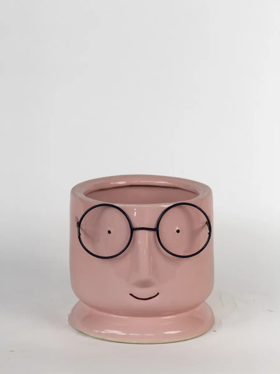 Classic Ceramic Planter — 4" Dia × 2.5" Height — Primary View