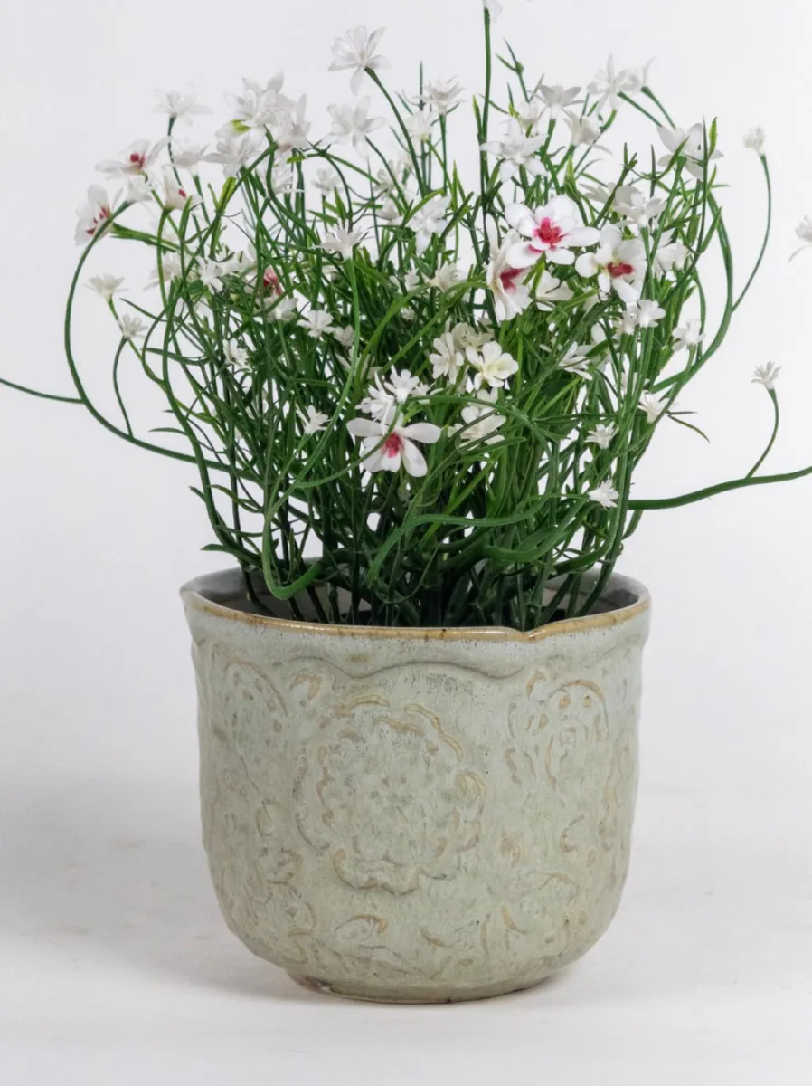 Classic Ceramic Planter — 6" Dia × 5.5" Height — Primary View