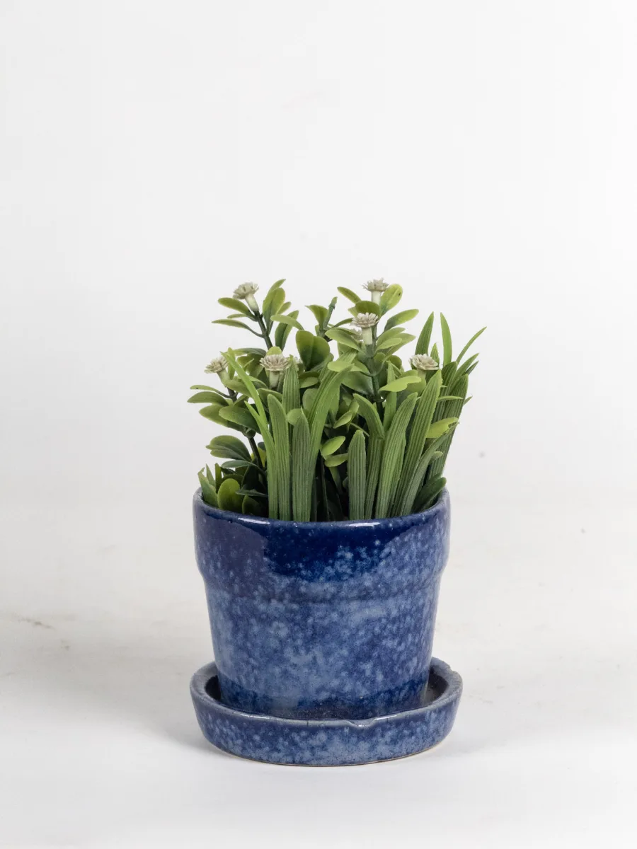 Classic Ceramic Planter — 6" Dia × 5.5" Height — Primary View