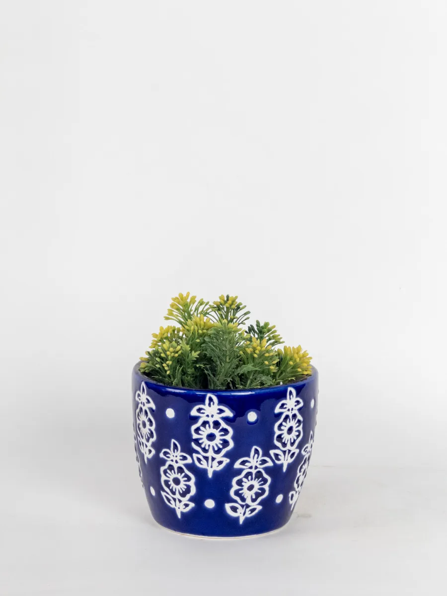 Classic Ceramic Planter — 5" Dia × 3.5" Height — Primary View