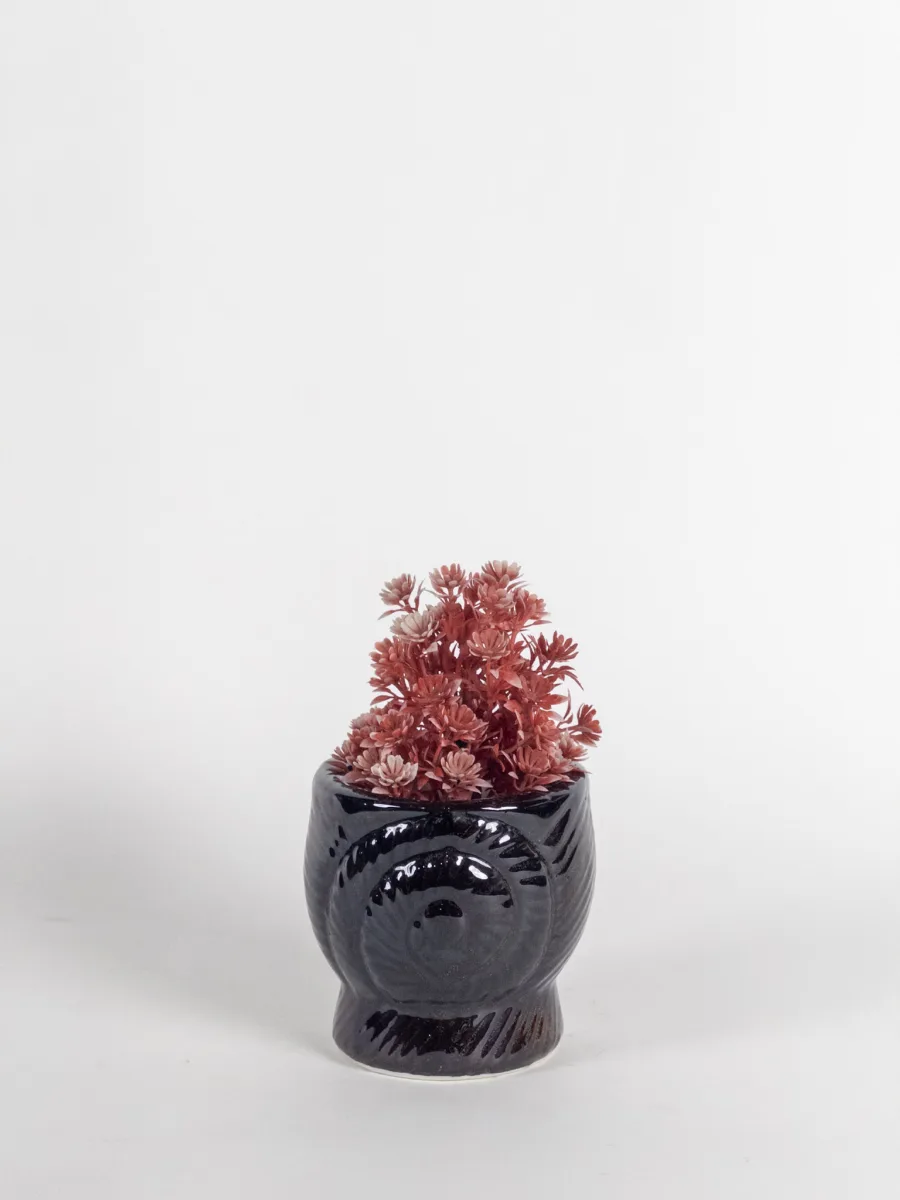 Classic Ceramic Planter — 4" Dia × 2.5" Height — Primary View