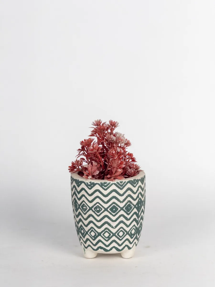 Classic Ceramic Planter — 4" Dia × 2.5" Height — Primary View