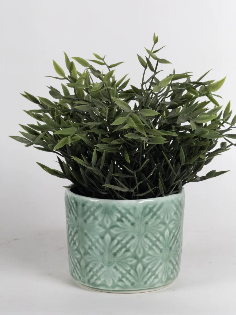 Classic Ceramic Planter — 5" Dia × 3.5" Height — Primary View