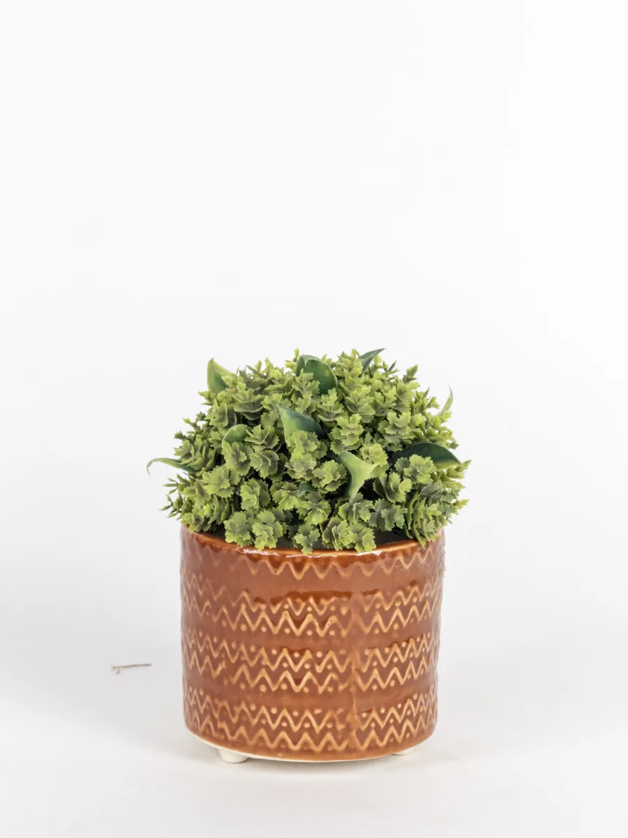 Classic Ceramic Planter — 5" Dia × 4.5" Height — Primary View
