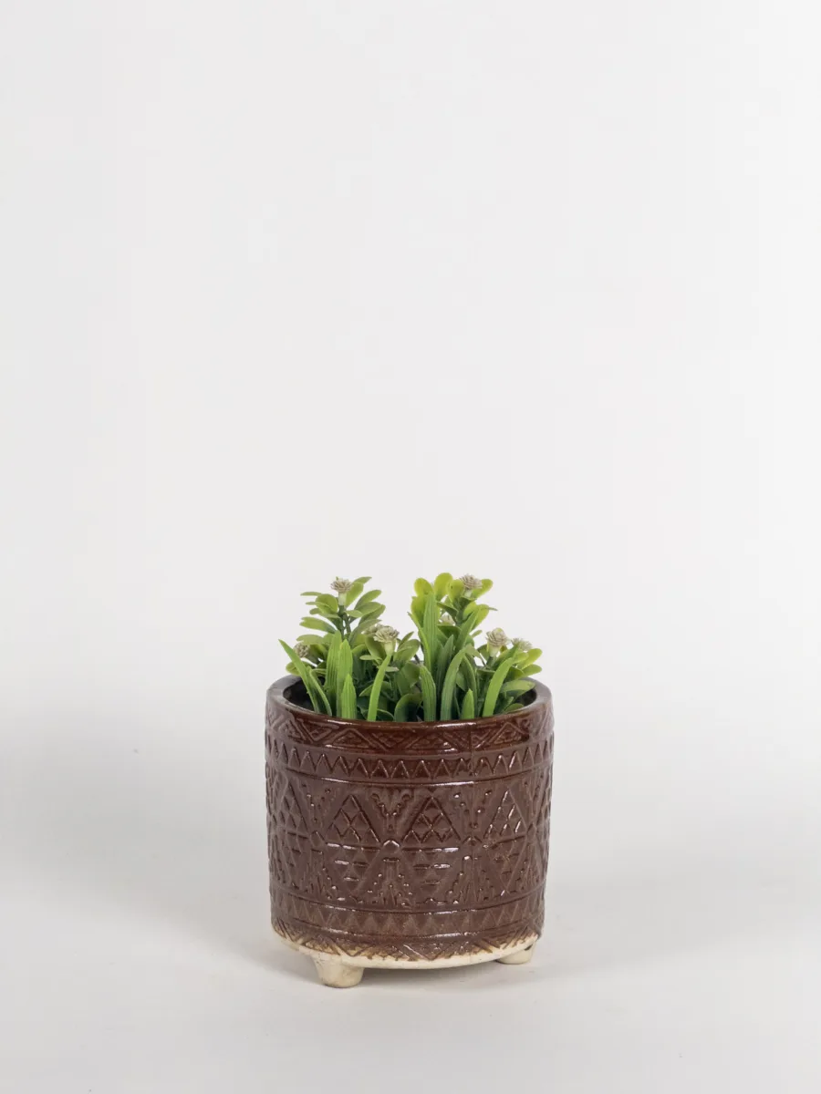 Classic Ceramic Planter — 5" Dia × 4.5" Height — Primary View