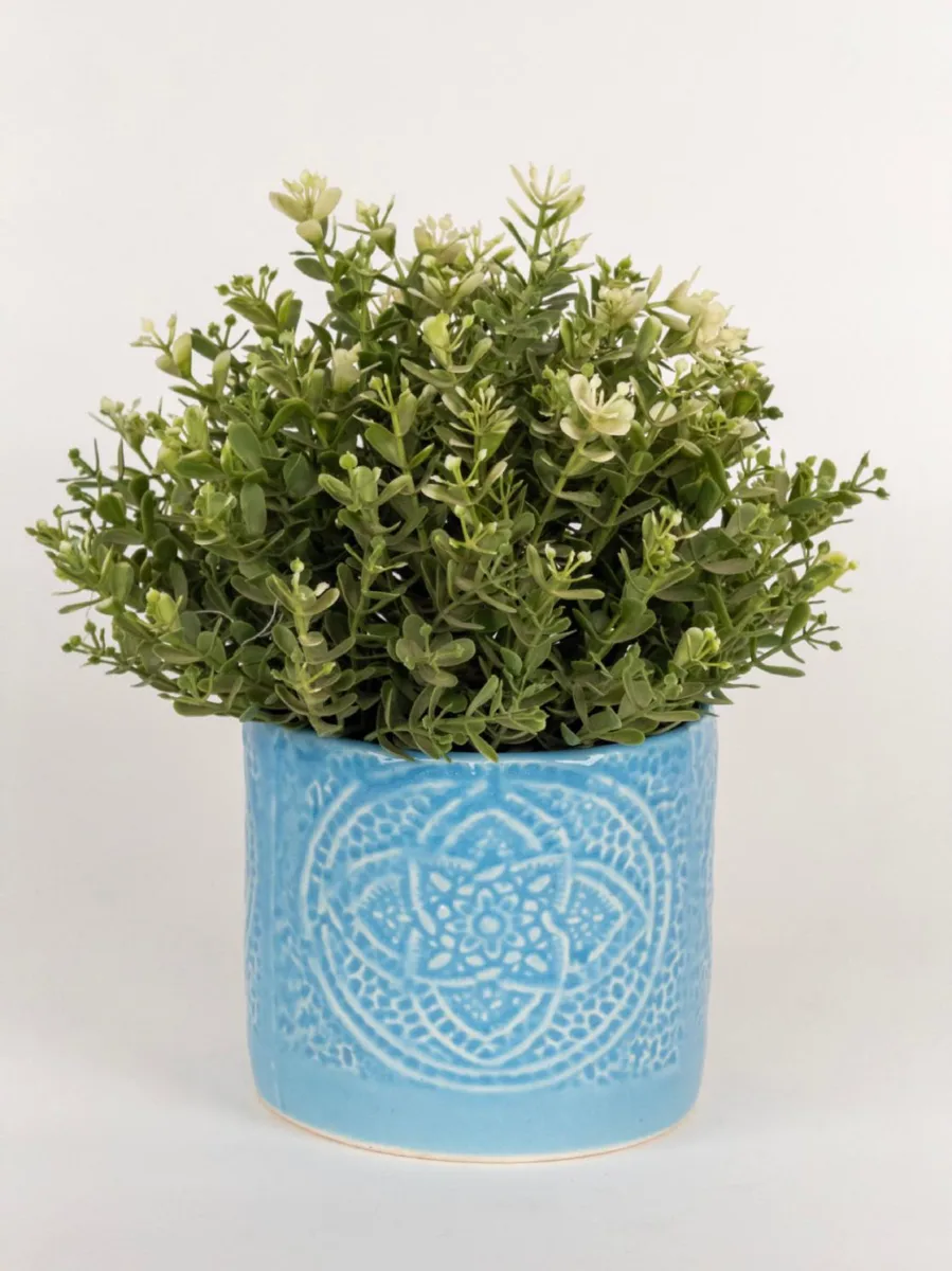 Classic Ceramic Planter — 4" Dia × 4" Height — Primary View