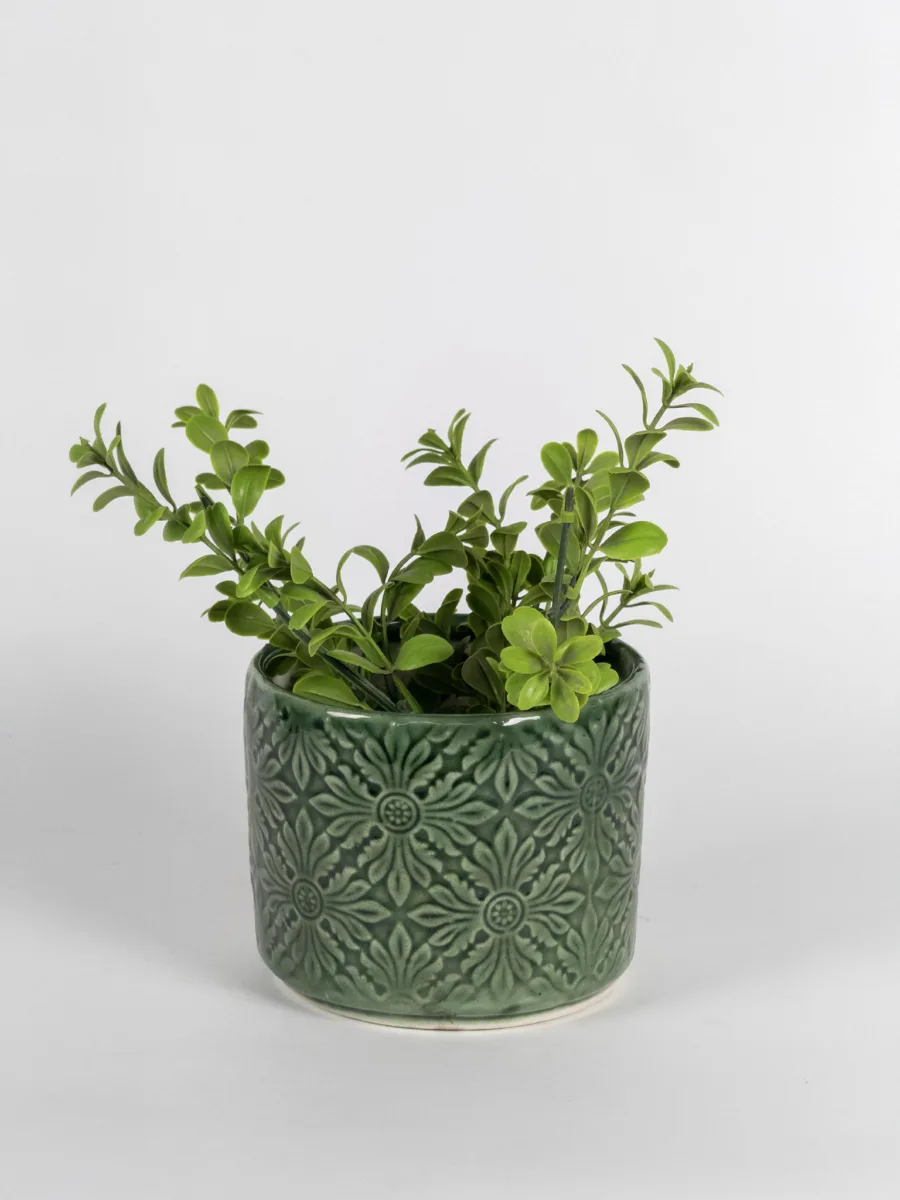 Classic Ceramic Planter — 5" Dia × 4" Height — Primary View