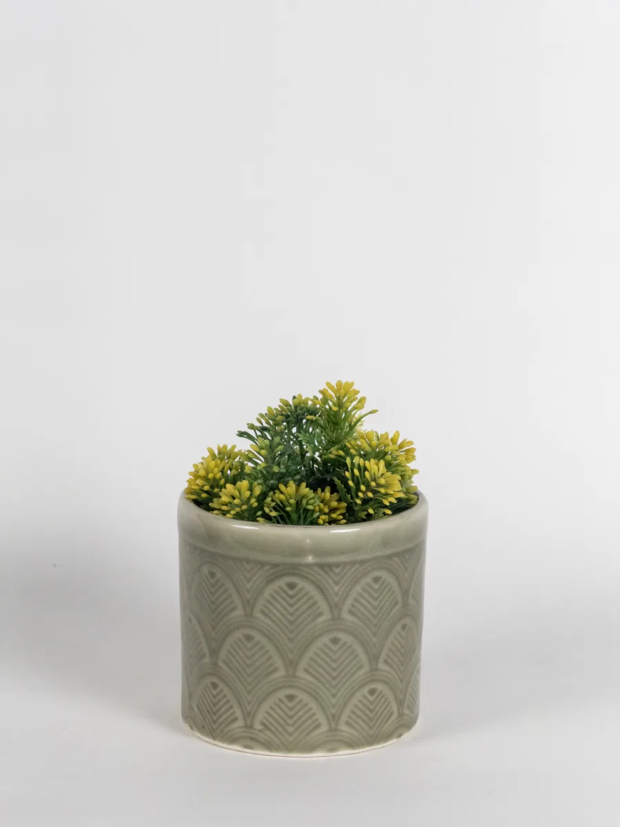 Classic Ceramic Planter — 6" Dia × 5.5" Height — Primary View