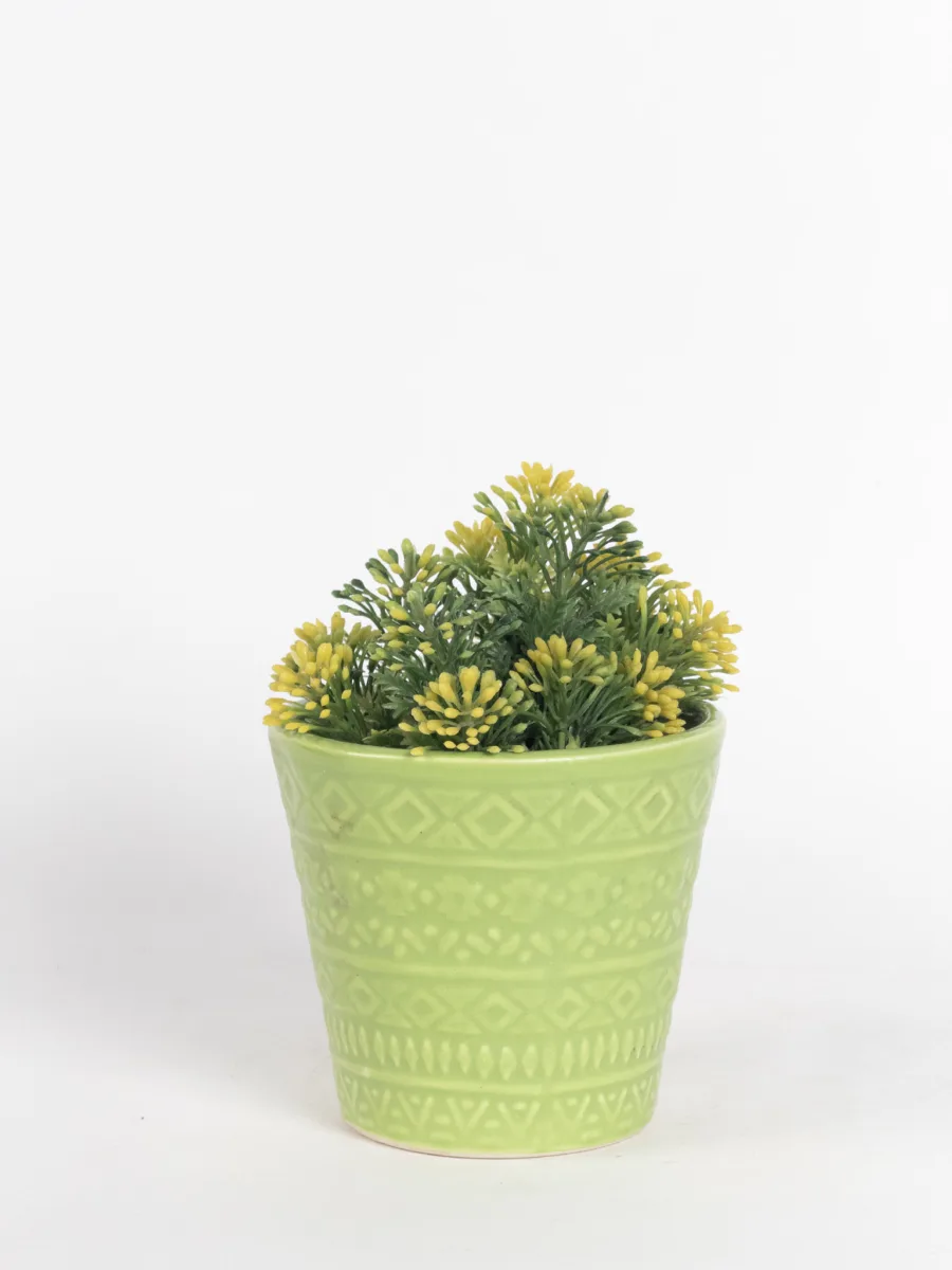 Classic Ceramic Planter — 5" Dia × 4.5" Height — Primary View