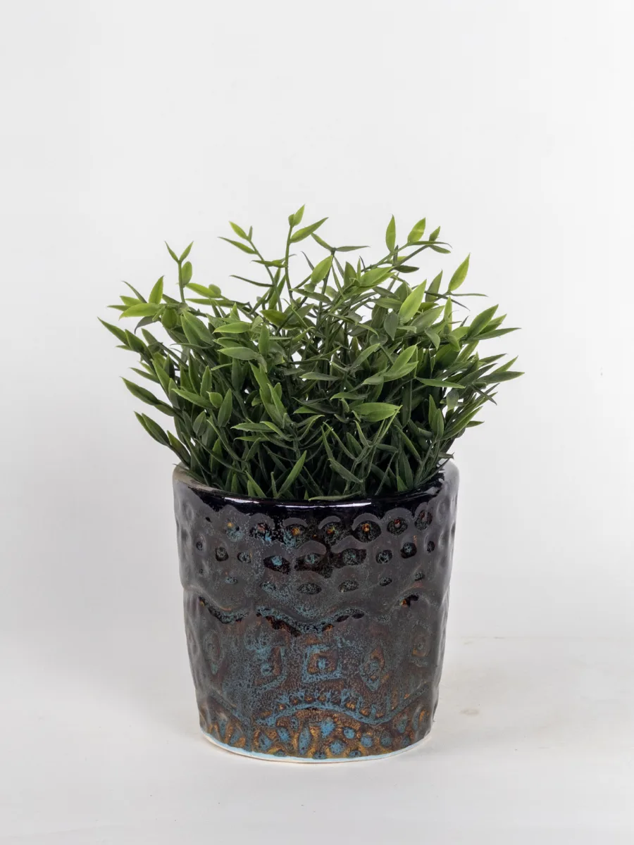 Classic Ceramic Planter — 6" Dia × 4" Height — Primary View