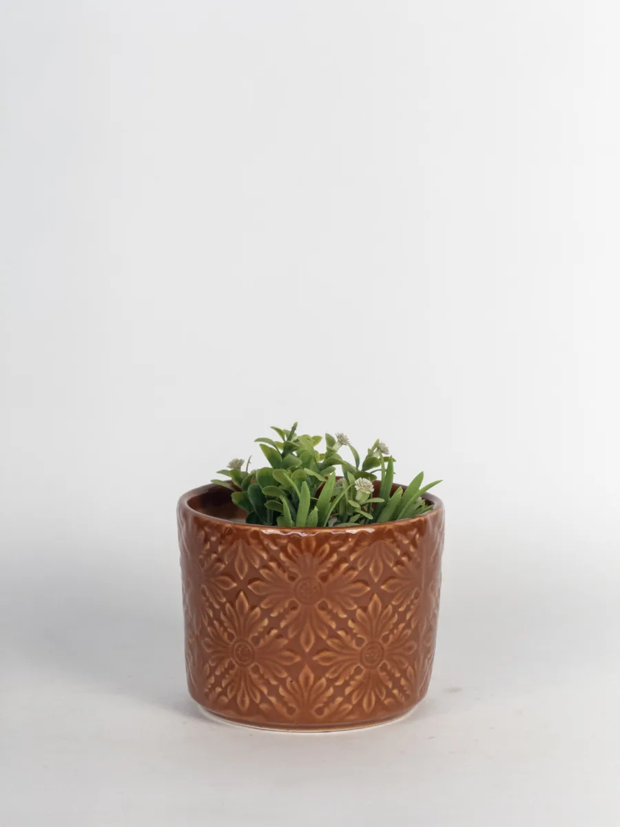 Classic Ceramic Planter — 5" Dia × 4.5" Height — Primary View