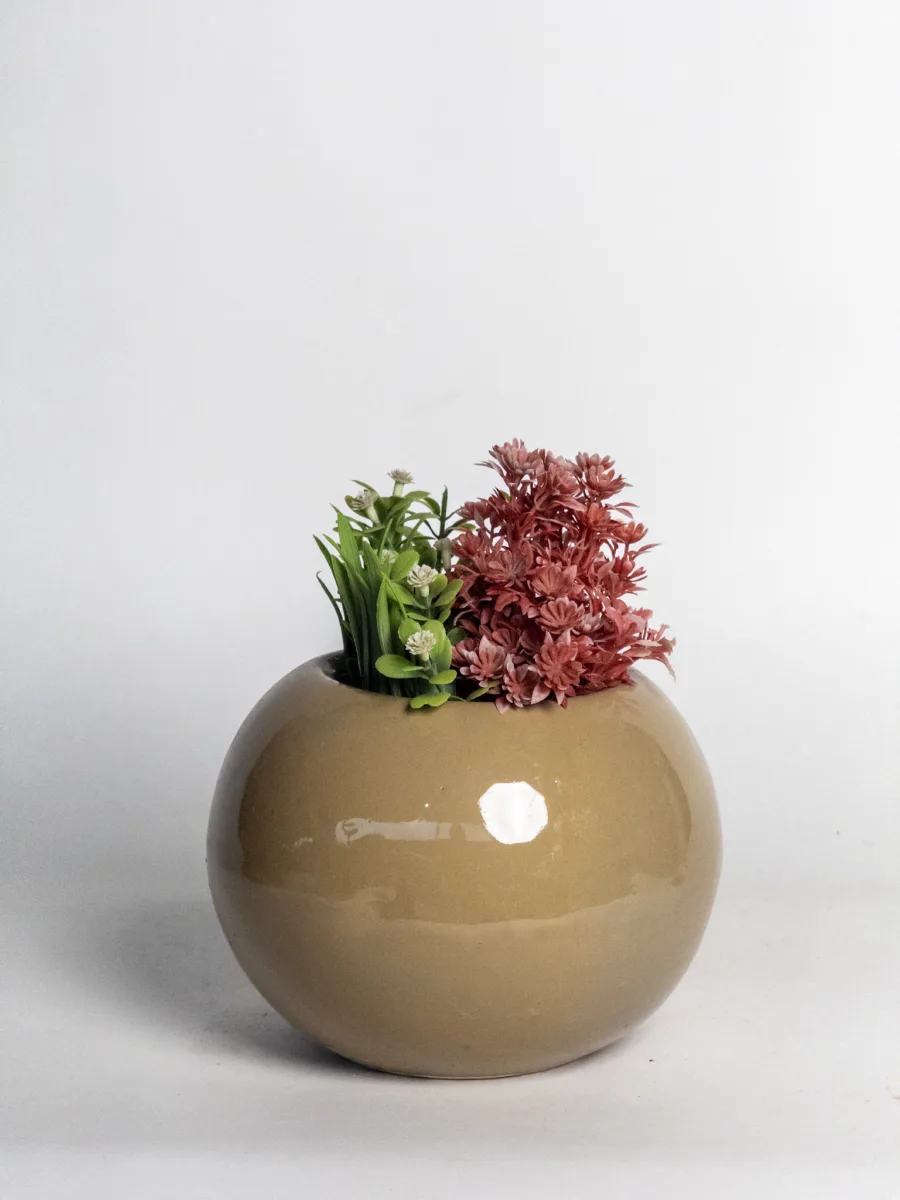 Classic Ceramic Planter — 6" Dia × 4" Height — Primary View