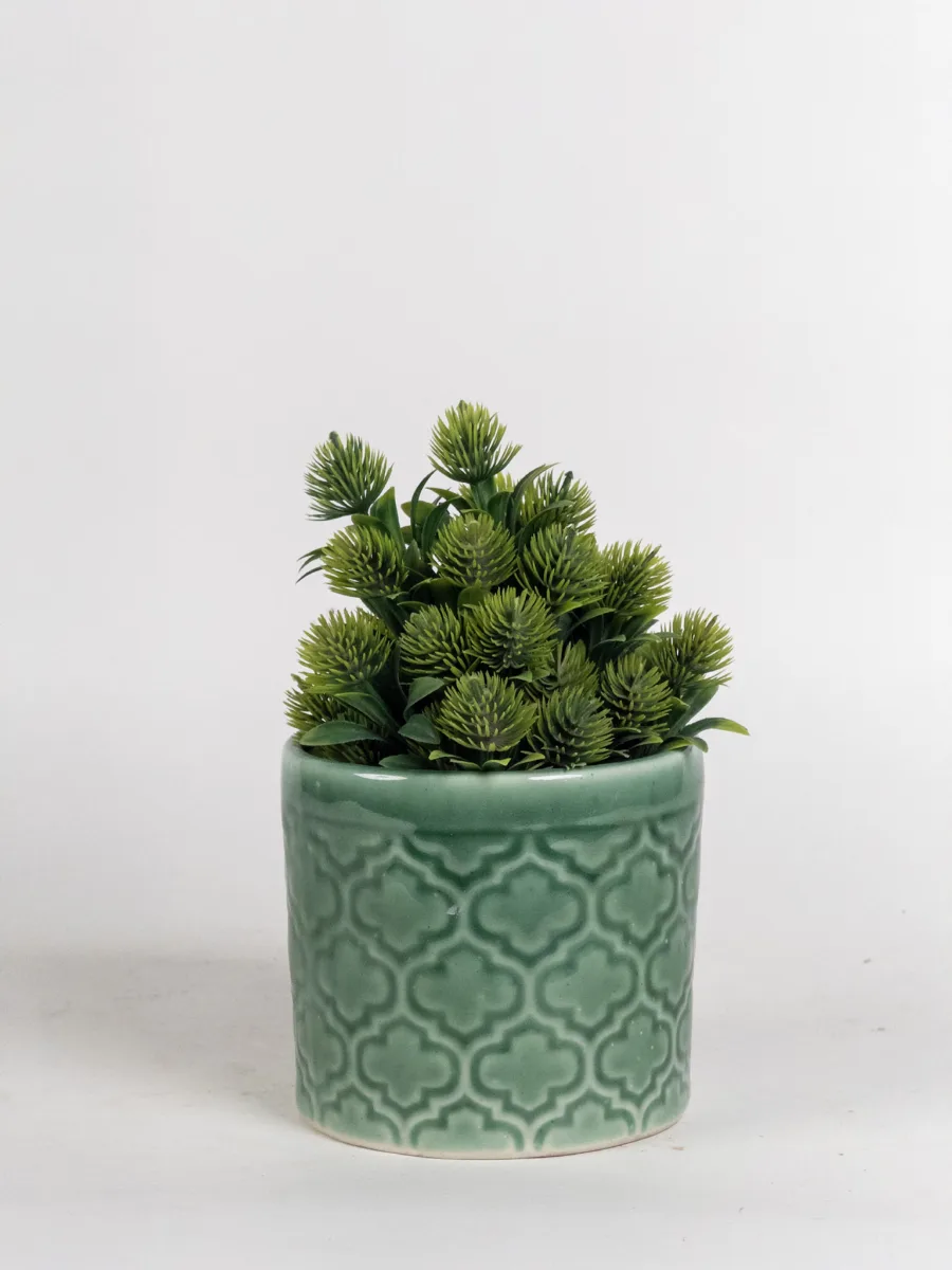 Classic Ceramic Planter — 6" Dia × 4" Height — Primary View
