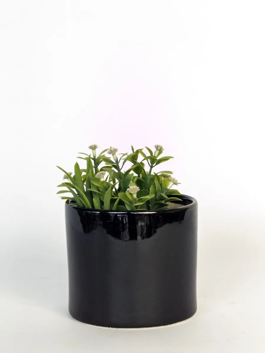 Classic Ceramic Planter — 4" Dia × 4" Height — Primary View