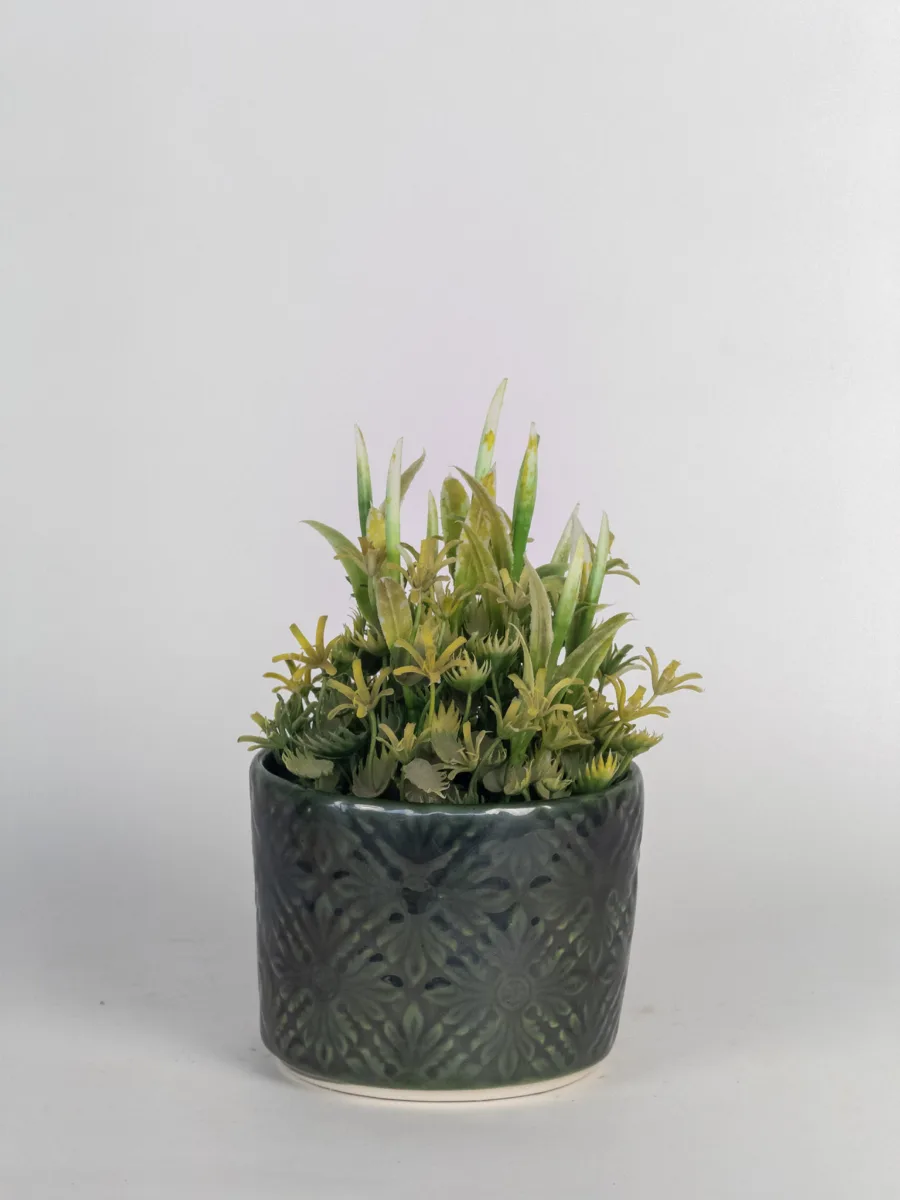Classic Ceramic Planter — 4" Dia × 3.5" Height — Primary View