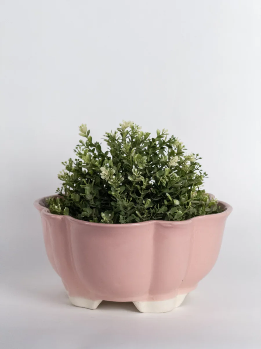 Classic Ceramic Planter — 7" Dia × 6" Height — Primary View